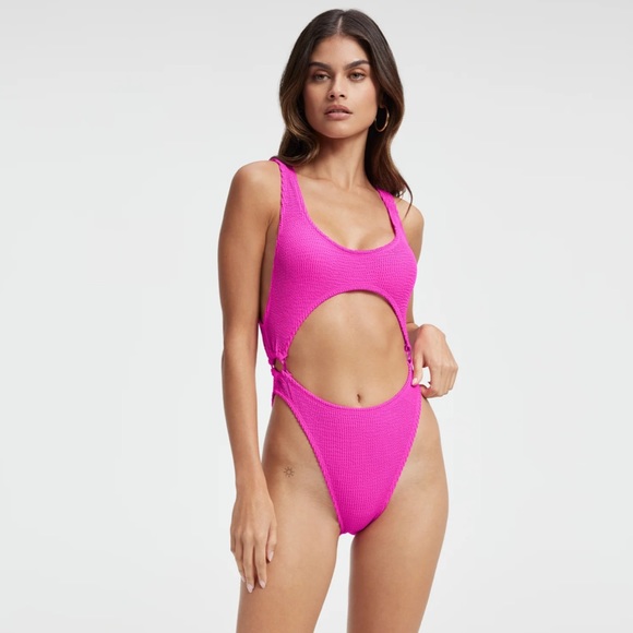 NWT Good American Always Fits Monokini, Hawaiian Pink, XS - Picture 2 of 4